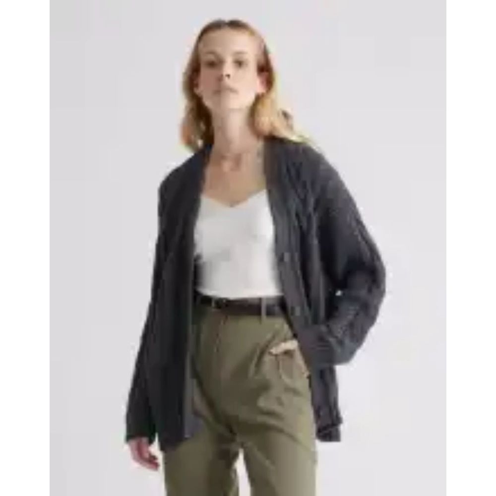 Quince 100% Organic Cotton Oversized Cable Cardigan~ Size M